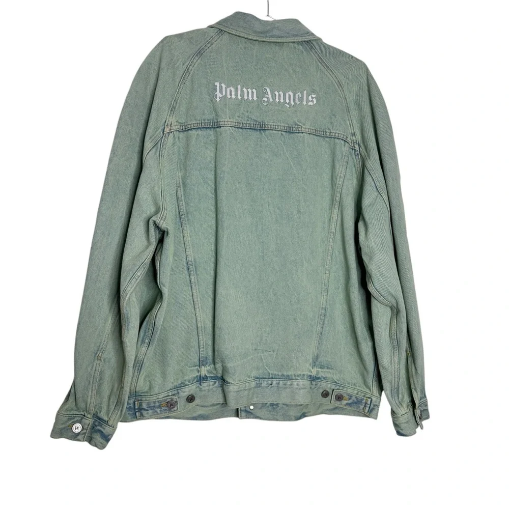 NEW‎ Palm Angels Men's Denim Overdye Jacket